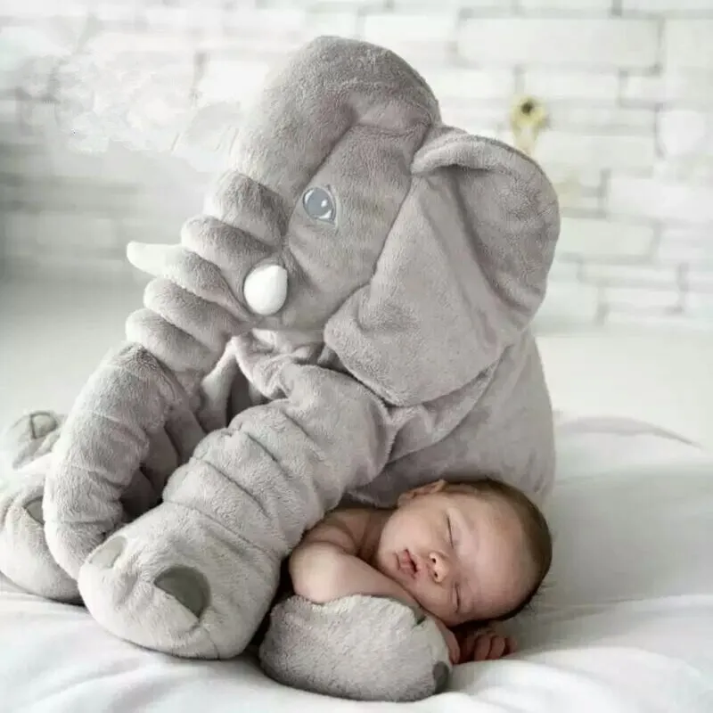 Elephant Shaped Baby Pillow Soft Plush Cushion