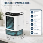 Portable Mini Air Conditioner with Water Tank 3-Speed Humidifier