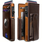 Metal RFID Wallet with Pop-Up Mechanism and Airtag Slot