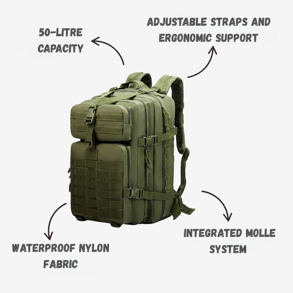 Waterproof Hiking Backpack 50 Liter Outdoor Backpack Pack