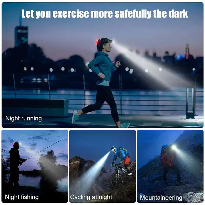 Rechargeable Waterproof LED Headlamp with Zoom Function