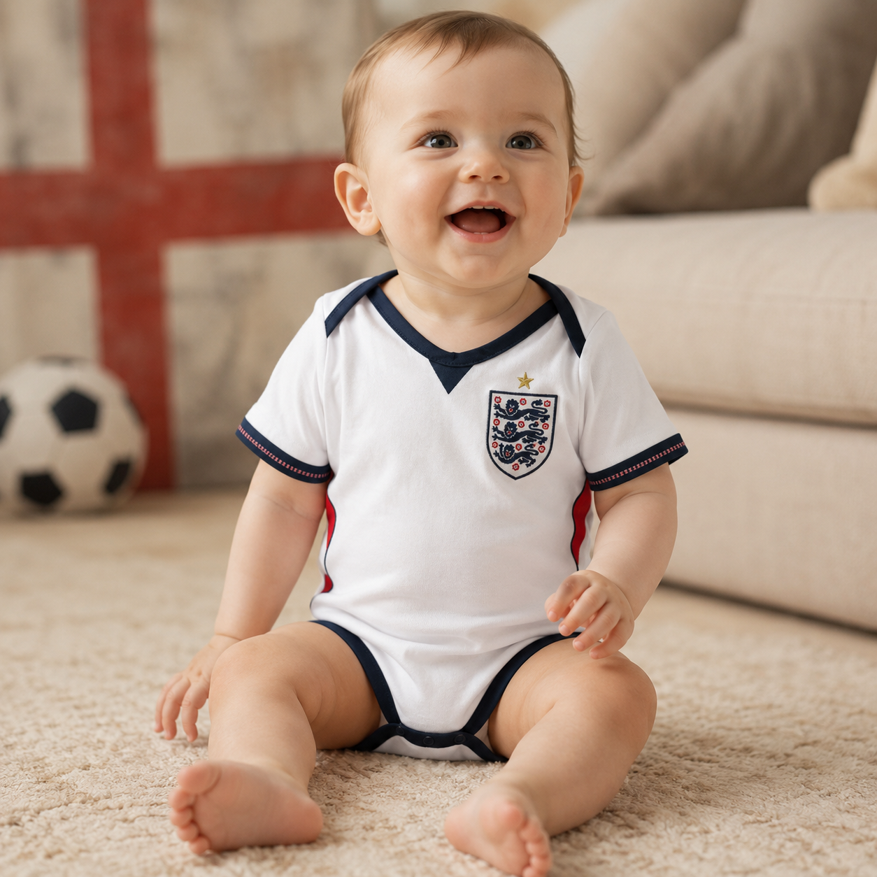 England Home Kit Baby Romper