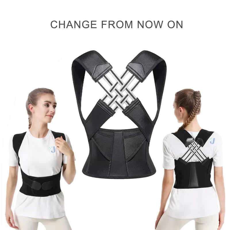 Posture Corrector Adjustable Back Support Brace for Men and Women
