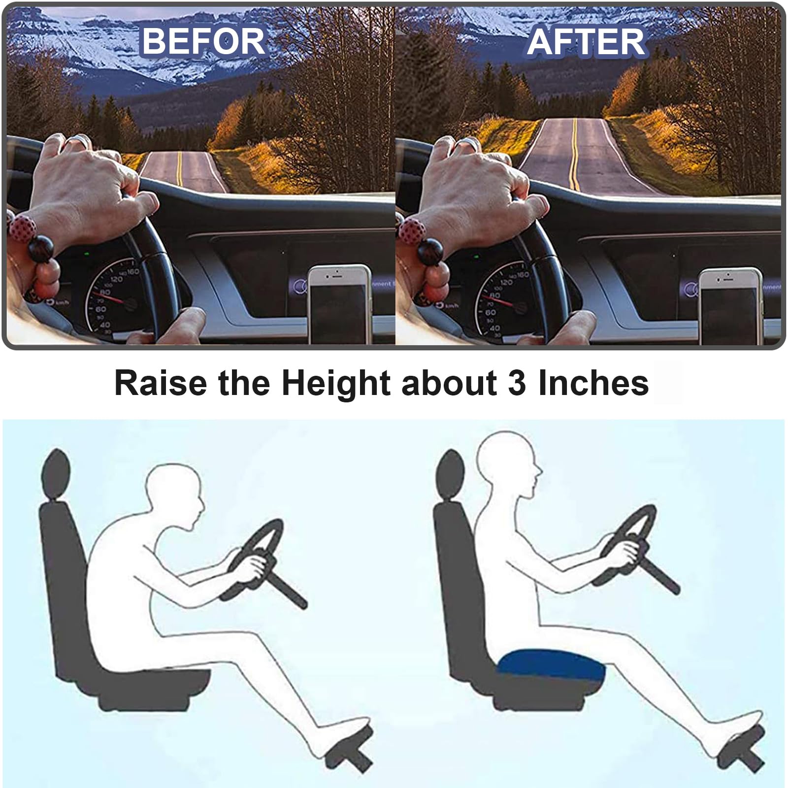 Adult Booster Car Seat Cushion