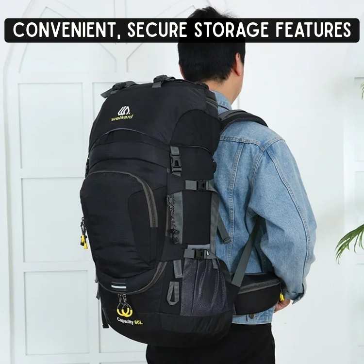 Hiking Backpack Waterproof Large Capacity 60L Camping Trekking Travel Bag