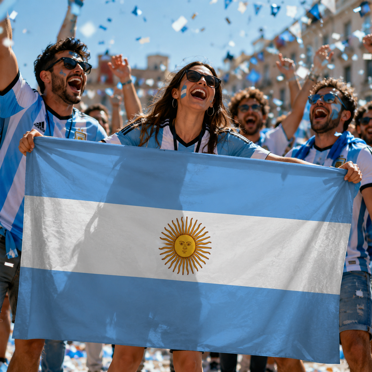 Argentina Fan Cape