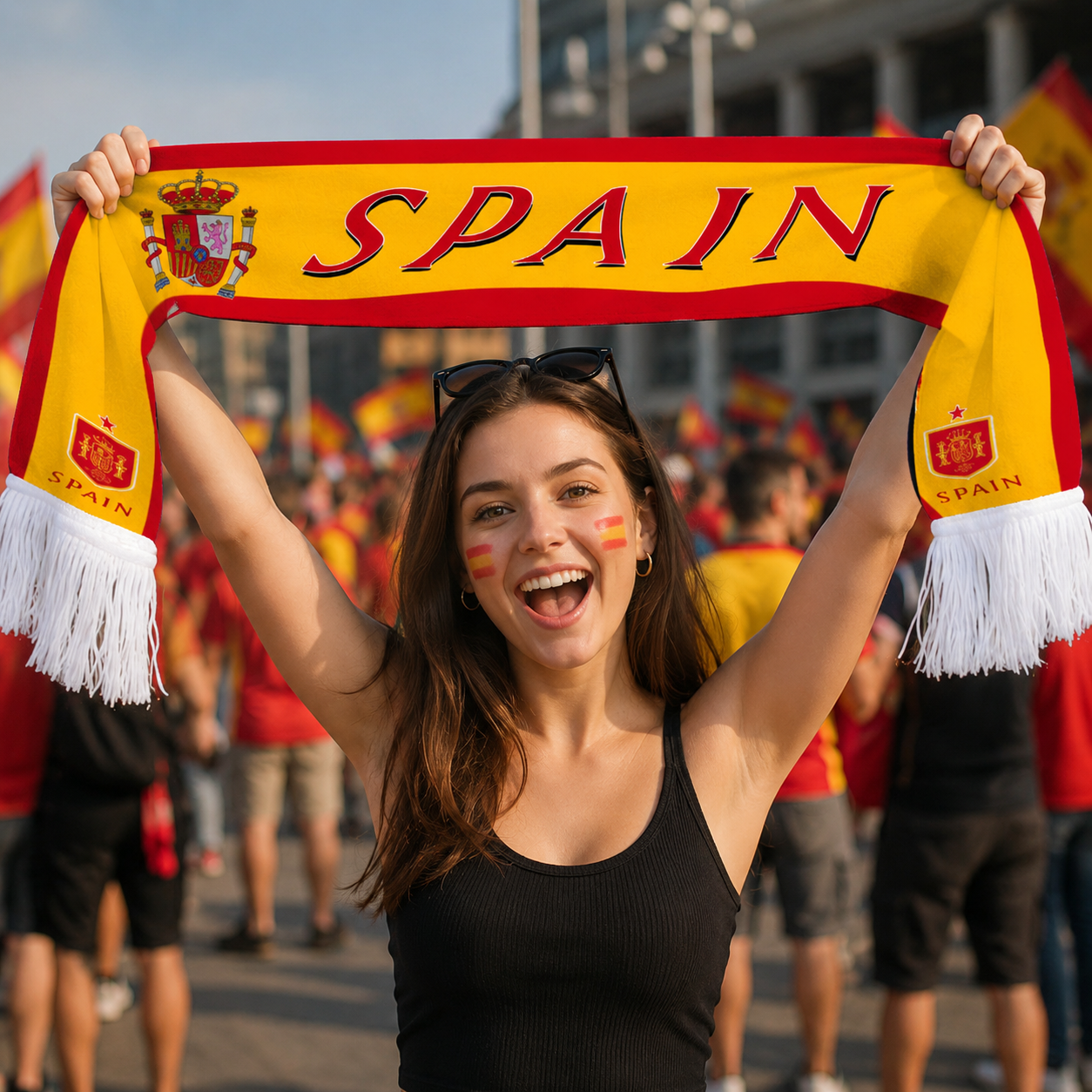 Spain Fan Scarf