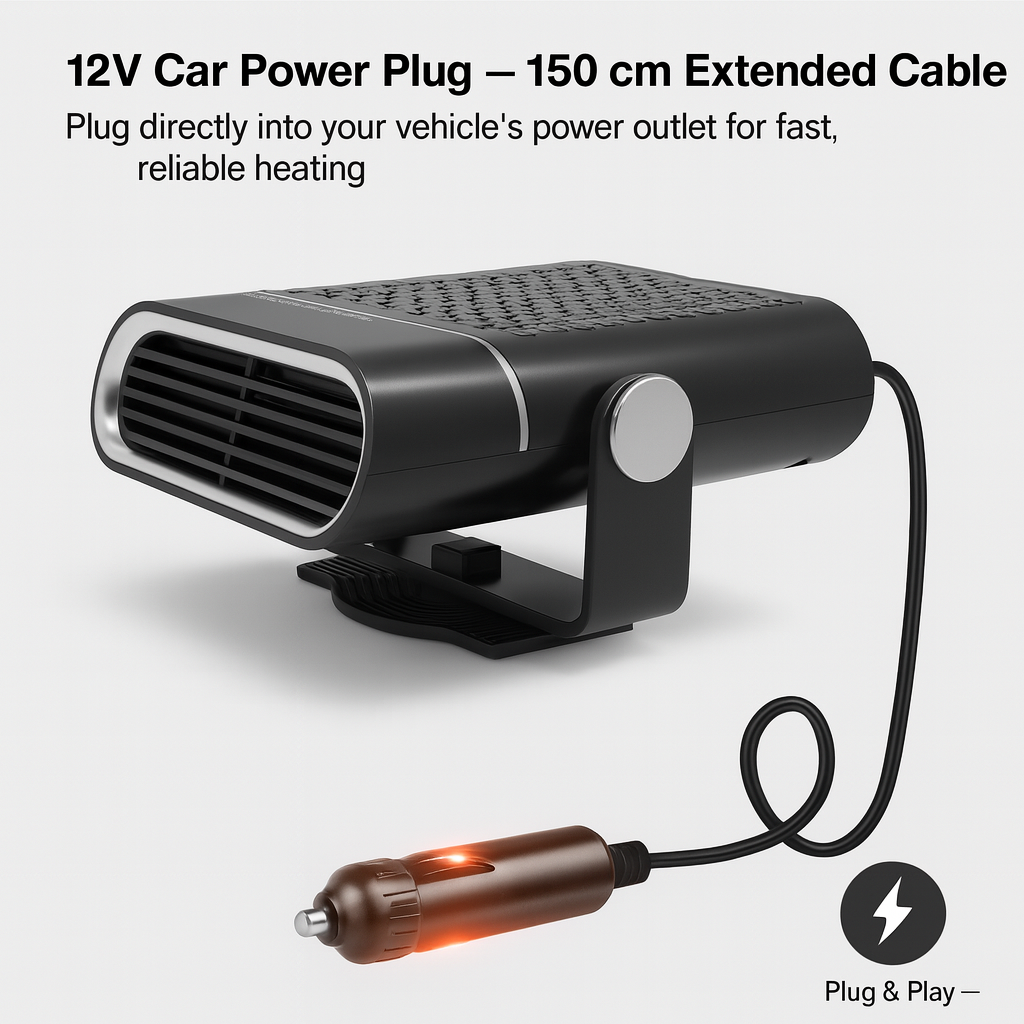 12V Car Heater Fan Portable Heating Cooling Defrosting Unit