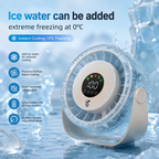 Portable Wall Mount Misting Fan Humidifier Digital Display Quiet Cooling