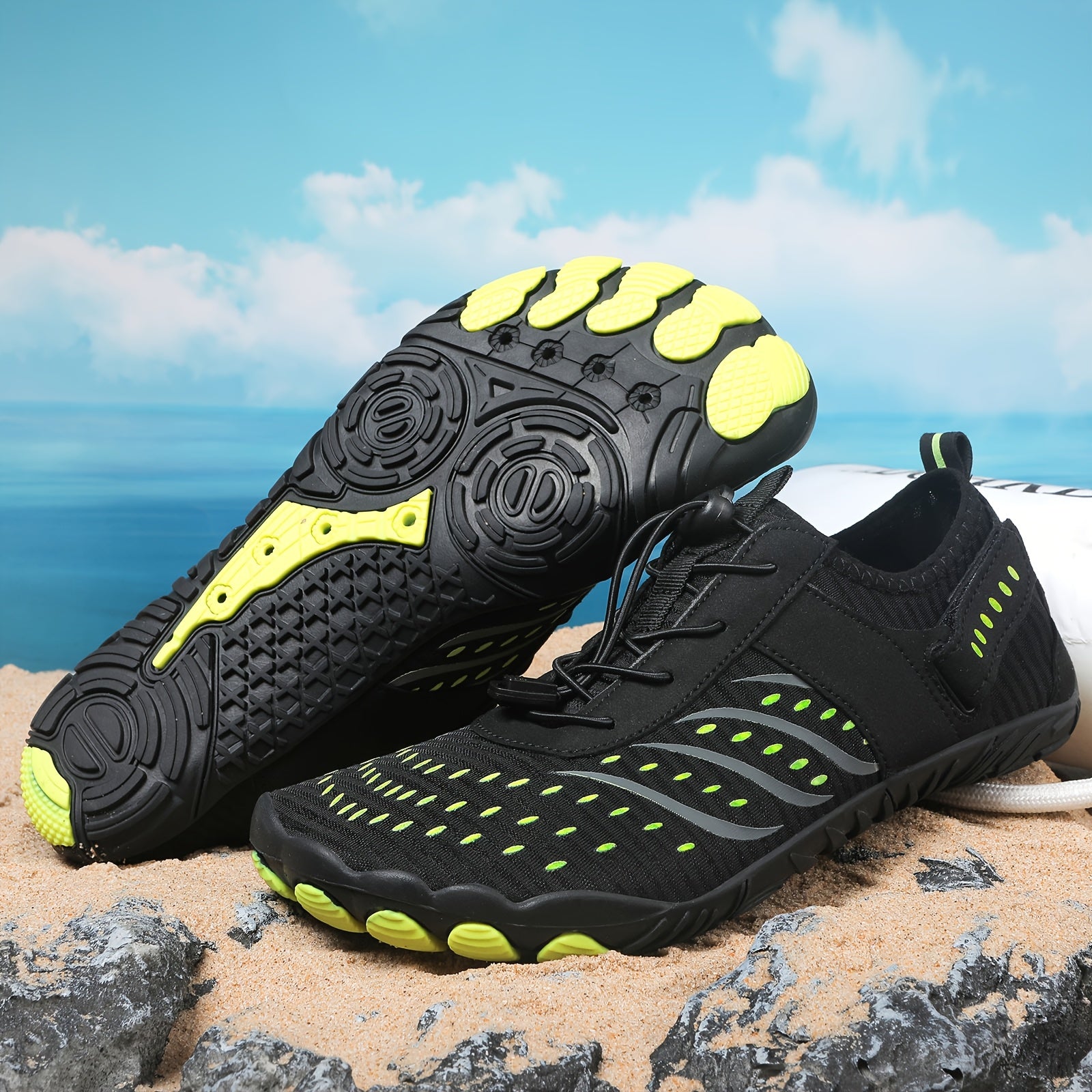 Men's Quick-Dry Water Shoes Rubber Sole Swim Fishing Fitness Footwear