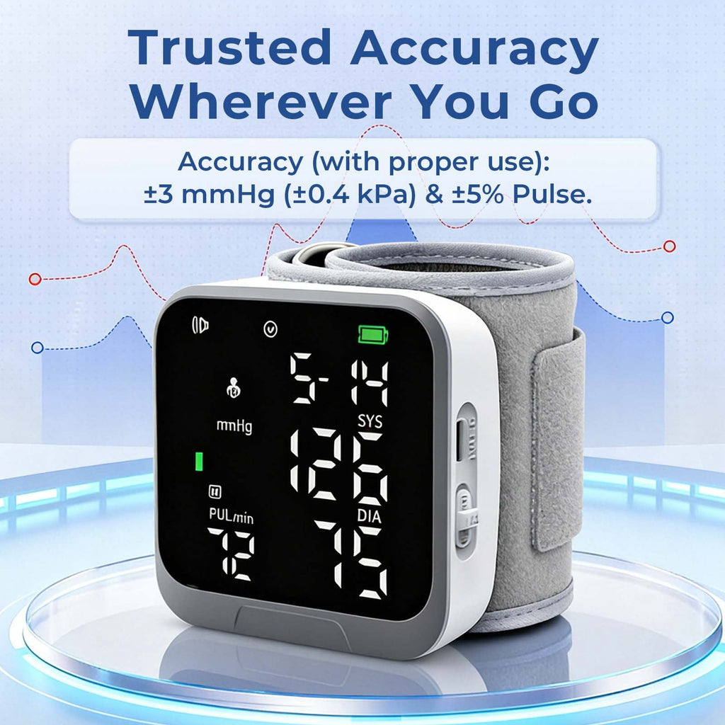 Automatic Rechargeable Wrist Blood Pressure Monitor