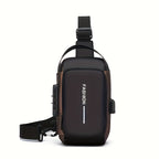 Anti-Theft Motorcycle Backpack with Lock Convertible Crossbody Bag