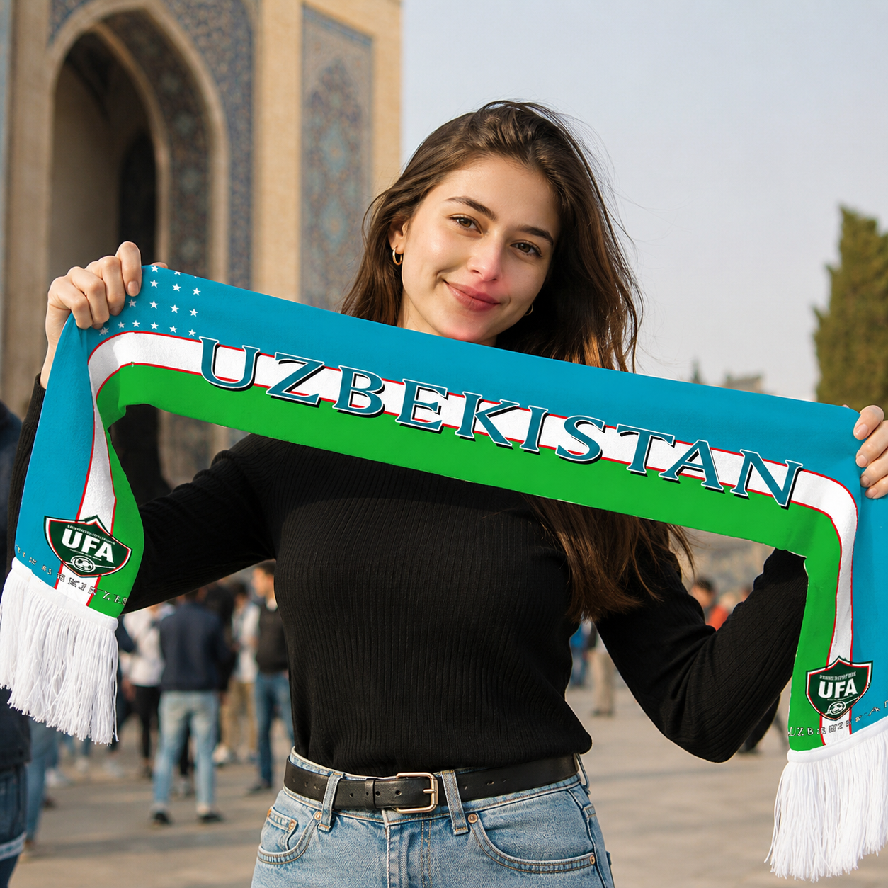 Uzbekistan Scarf Detail