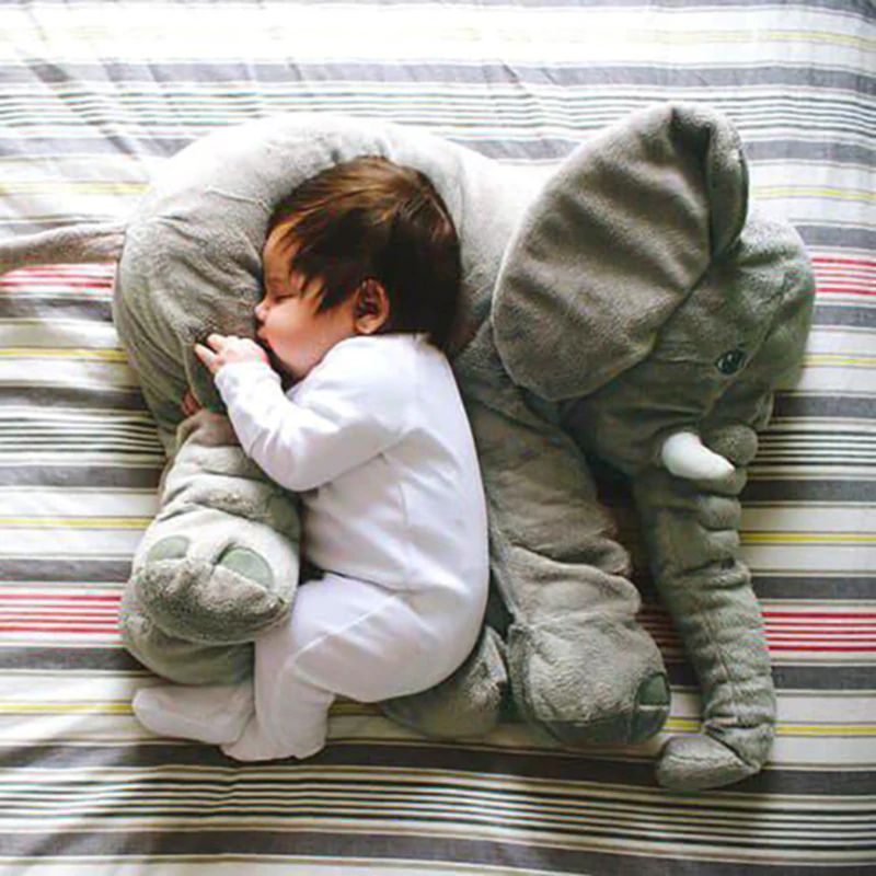 Elephant Shaped Baby Pillow Soft Plush Cushion