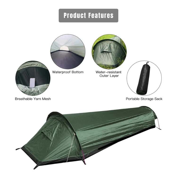 Backpacking Dome Tent Waterproof Lightweight Solo Camping Tent