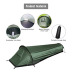 Backpacking Dome Tent Waterproof Lightweight Solo Camping Tent