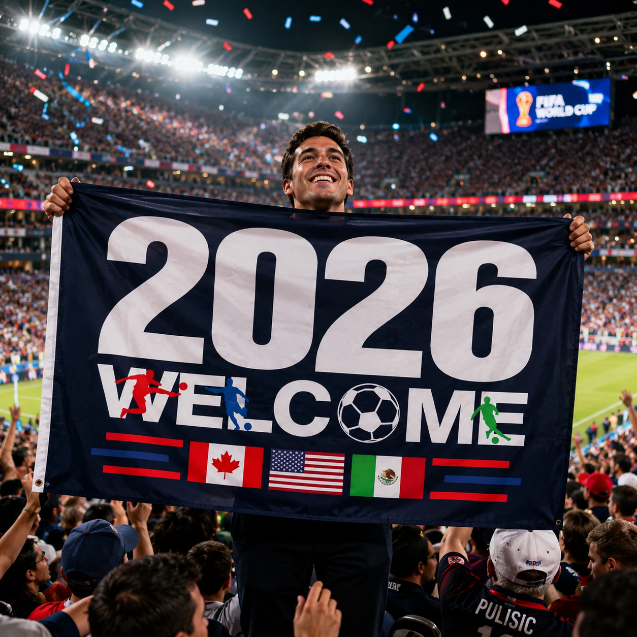 Welcome 2026 Flag Detail