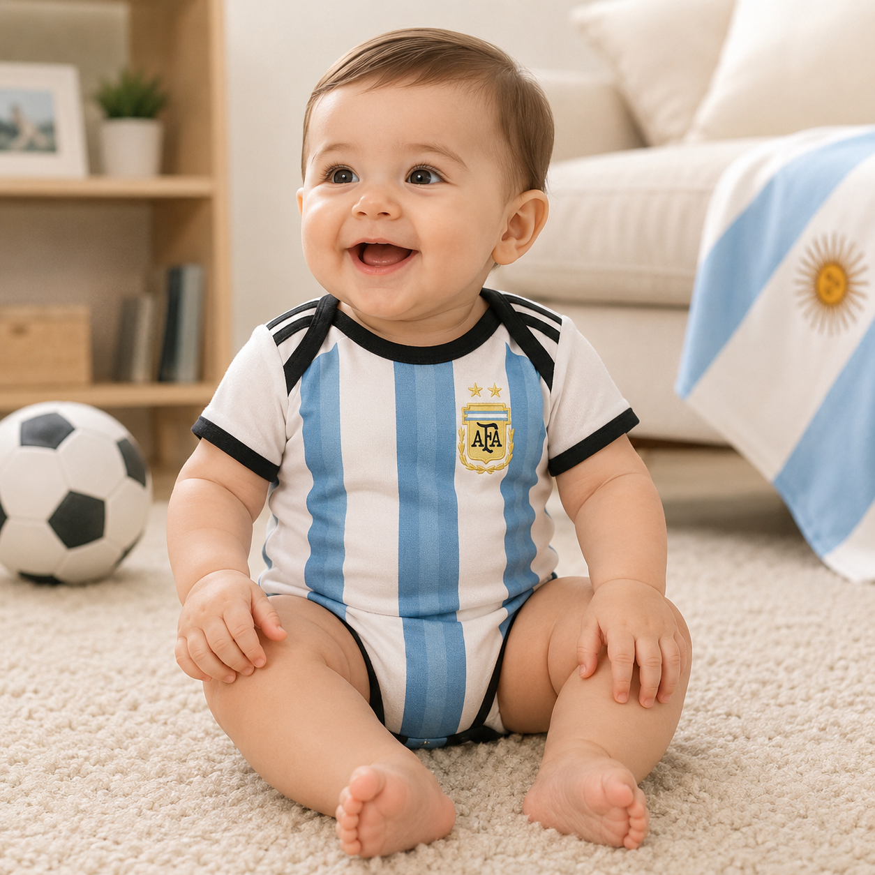 Argentina Baby Football Romper