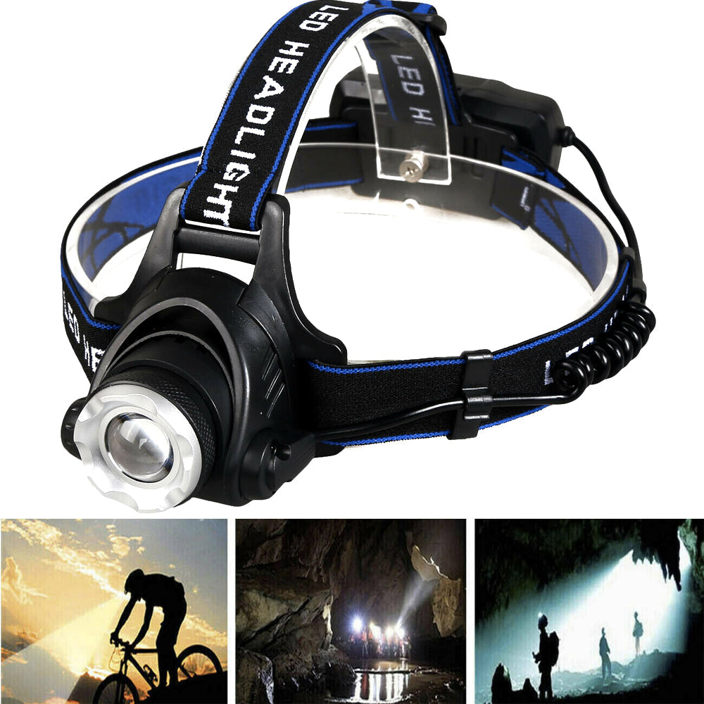 Rechargeable LED Headlamp with Dual Rechargeable Batteries