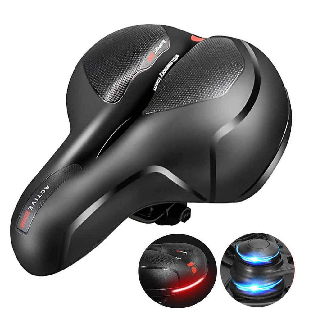 Bicycle Saddle Seat with Rear Reflector Soft Cushion