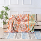 Cotton Throw Blanket Floral Pattern Sofa Cover Blanket