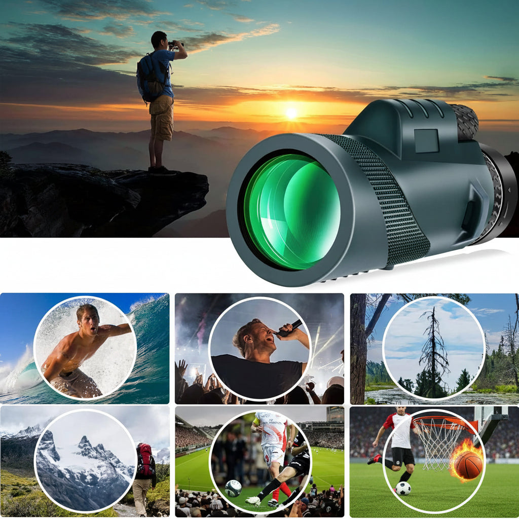 Portable Binoculars with Compact Tripod Outdoor Travel Optics
