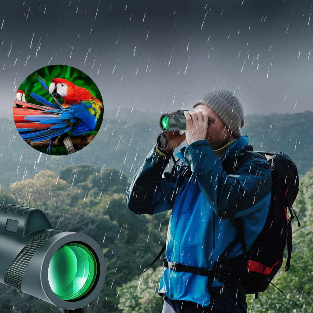 Portable Binoculars with Compact Tripod Outdoor Travel Optics