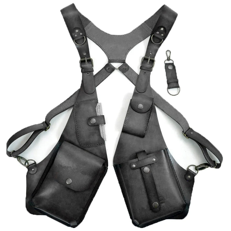 Leather Shoulder Holster Crossbody Anti Theft Security Bag