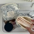 4 Piece Quilted Makeup Bag Set Organizer Pouches Cosmetic Storage Bags