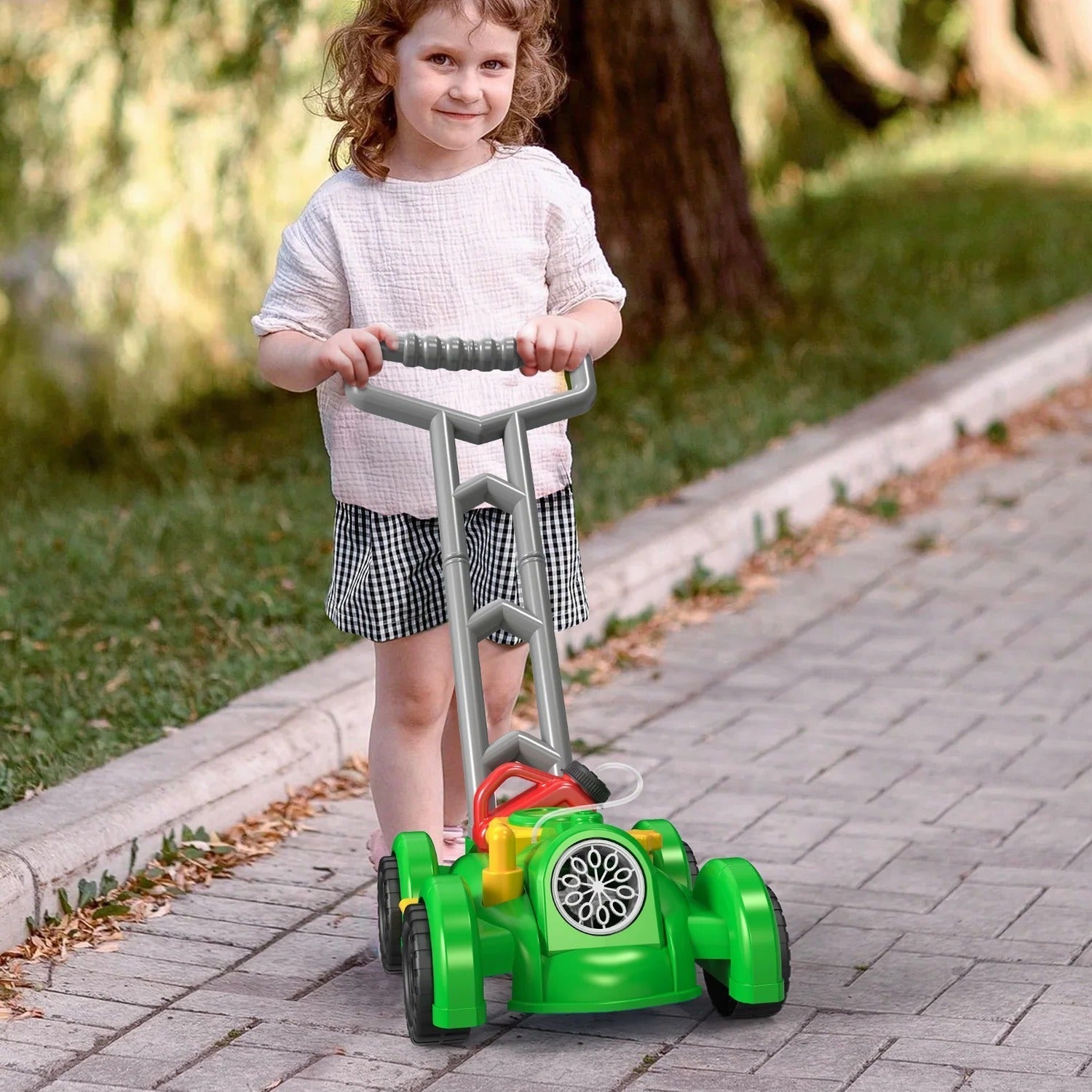 Bubble Lawn Mower Toy Bubble Machine for Kids Outdoor Play