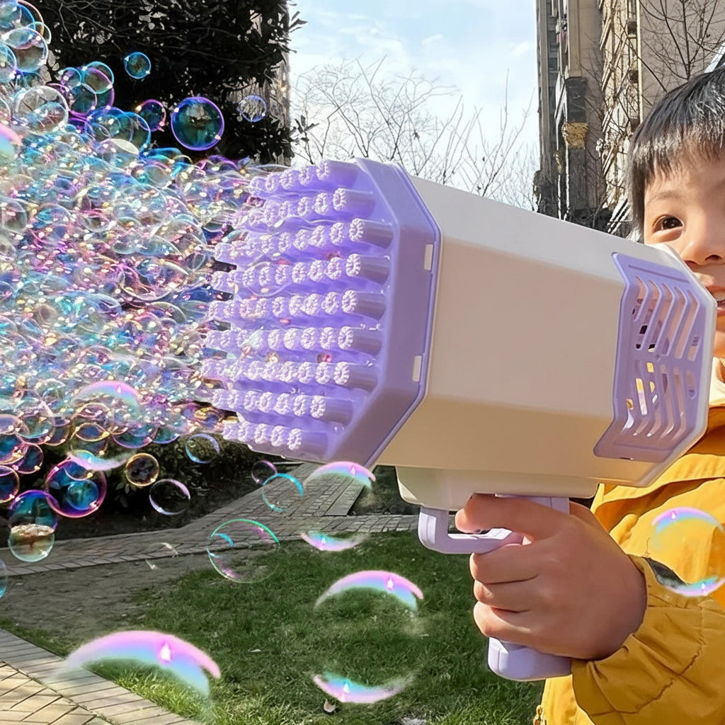 Bubble Gun Toy for Kids Outdoor Bubble Blower Toy