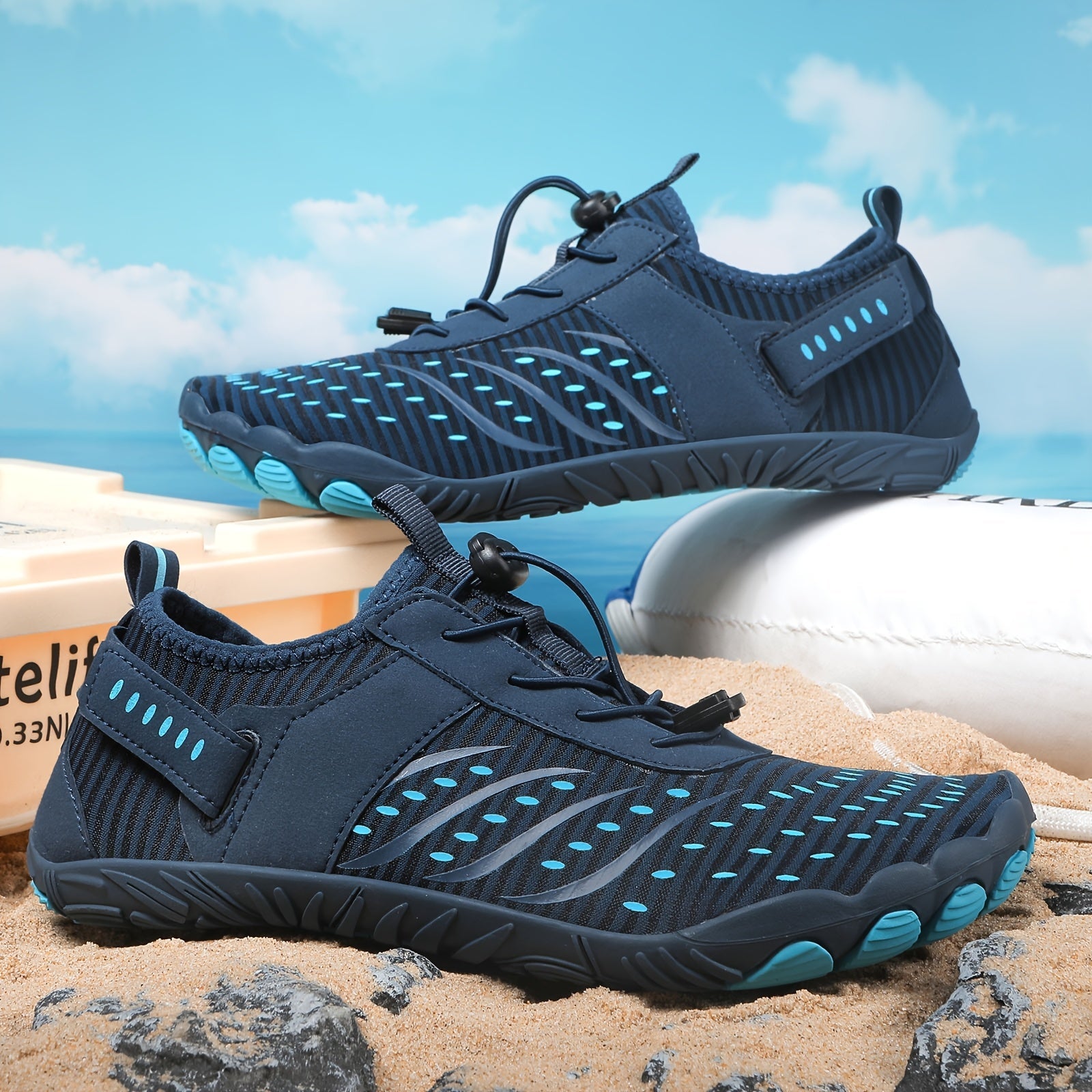 Men's Quick-Dry Water Shoes Rubber Sole Swim Fishing Fitness Footwear
