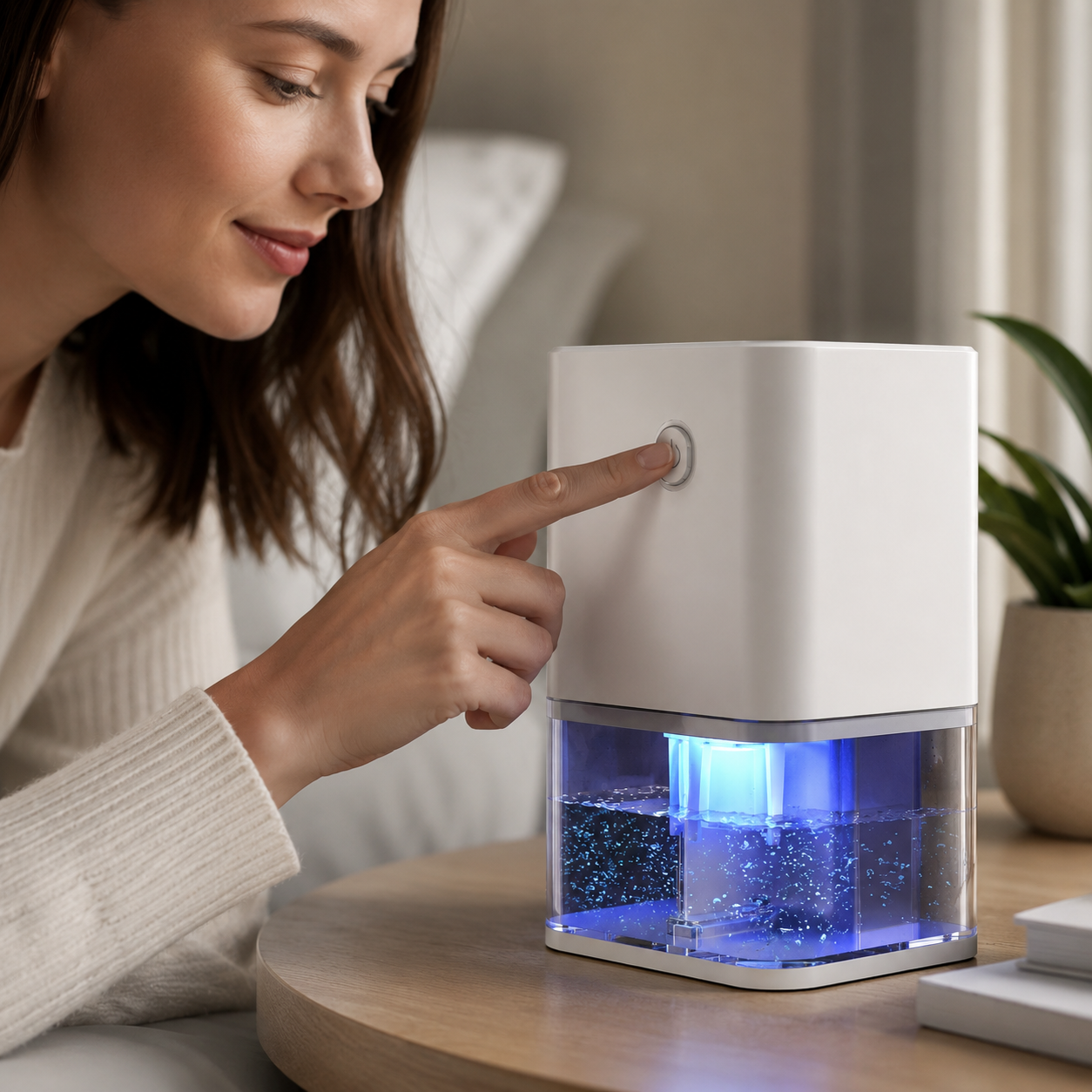 Electric Compact Home Dehumidifier Moisture Remover for Bedroom Bathroom Basement