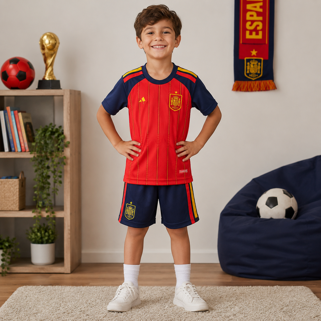 Spain Kids Jersey Back View