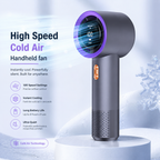 Tragbarer, handgehaltener, blattloser Mini-USB-Ventilator mit hoher Geschwindigkeit und wiederaufladbarem Akku
