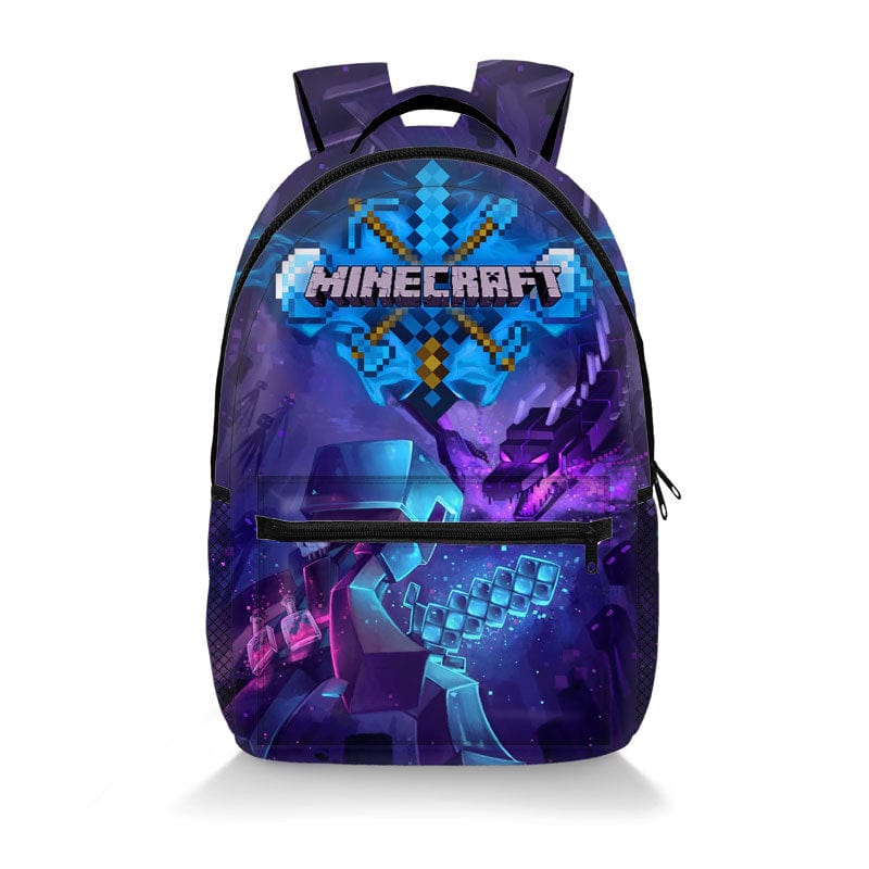Minecraft Gaming Backpack School Bag
