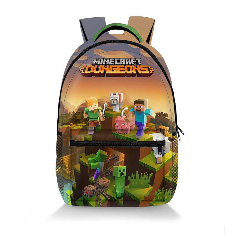 Minecraft Gaming Backpack School Bag