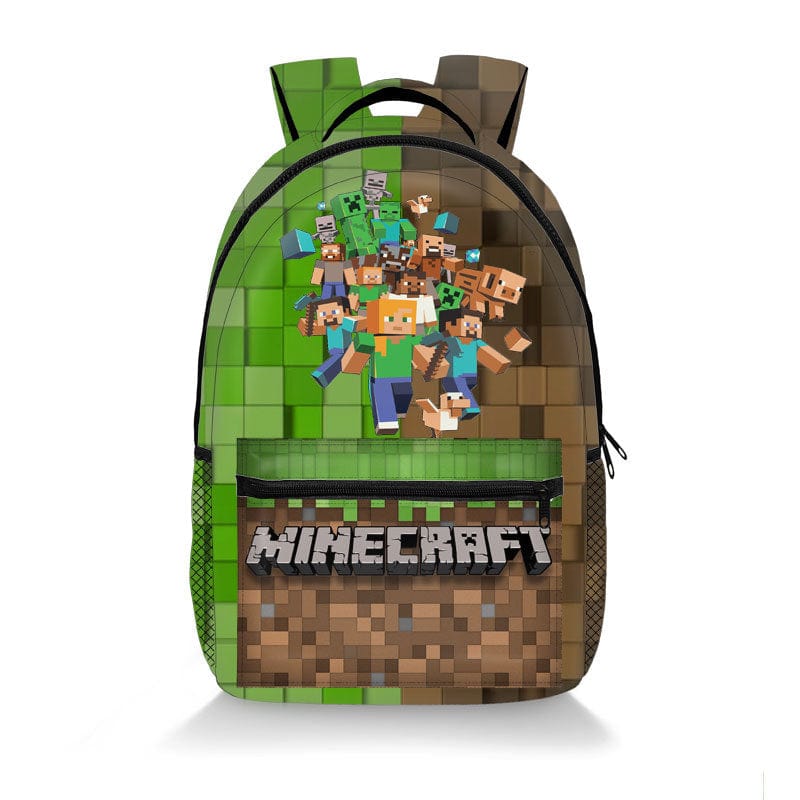 Minecraft Backpack School Bag Pixel Design Backpack