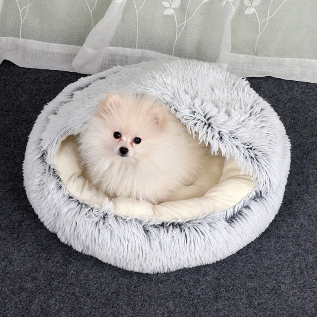 Cat Cave Plush Pet Bed Indoor Covered Cat House