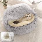 Cat Cave Plush Pet Bed Indoor Covered Cat House