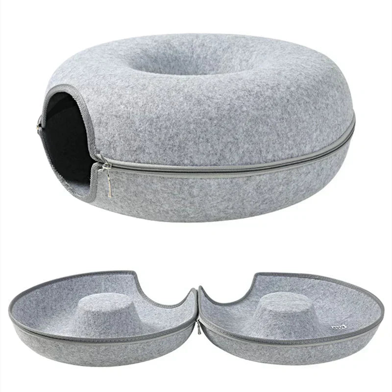 Cat Tunnel Bed Cave for Cats Pet Sleeping Shelter