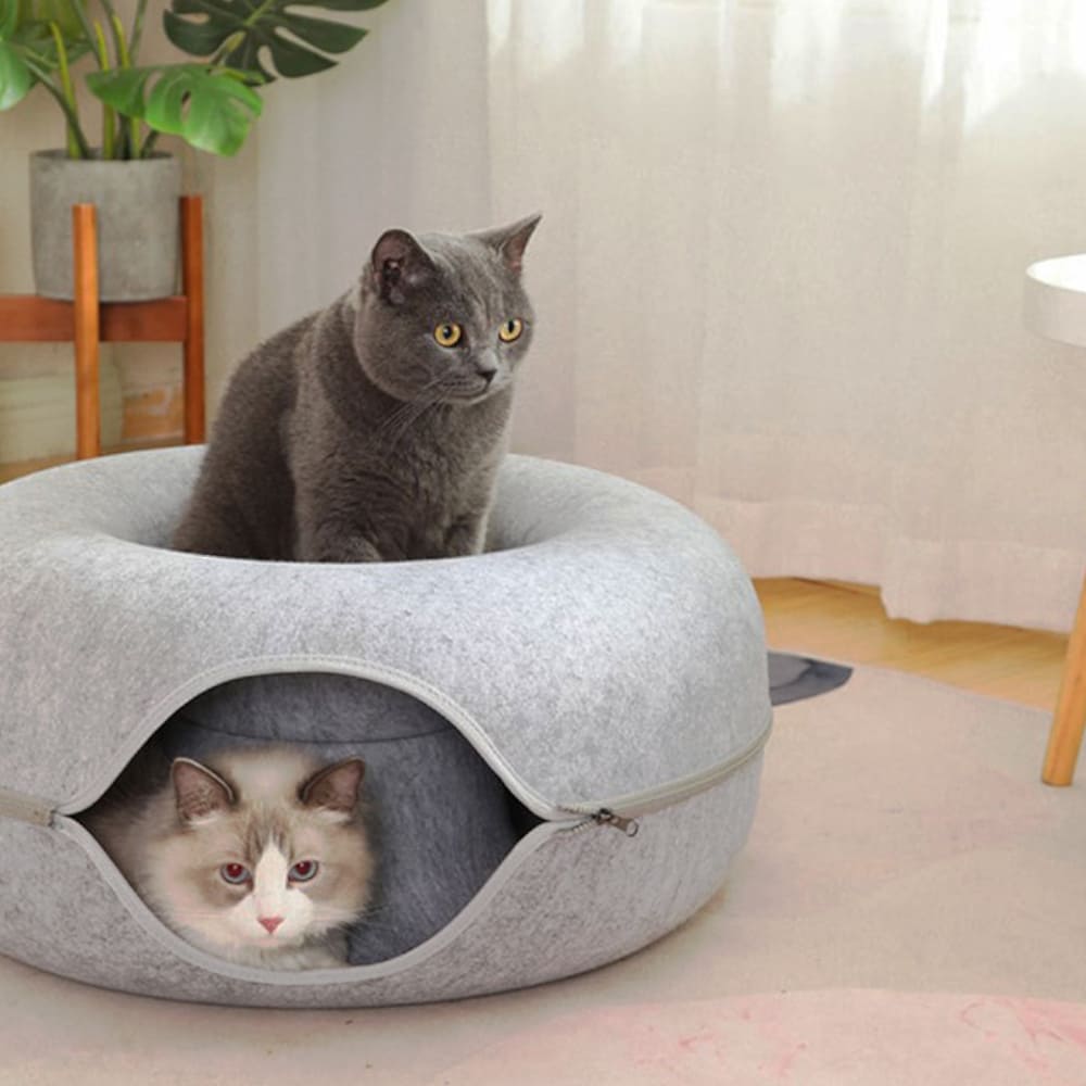 Cat Tunnel Bed Cave for Cats Pet Sleeping Shelter