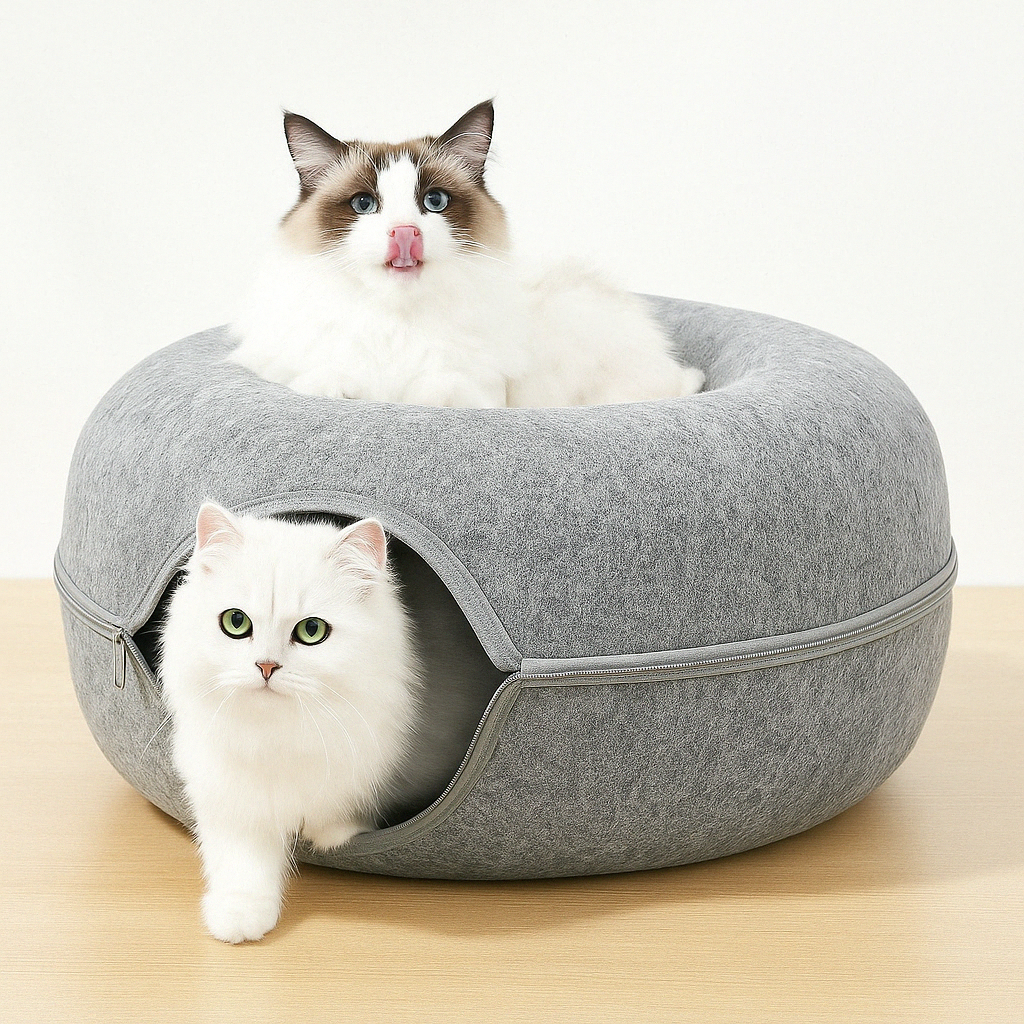 Cat Tunnel Bed Cave for Cats Pet Sleeping Shelter