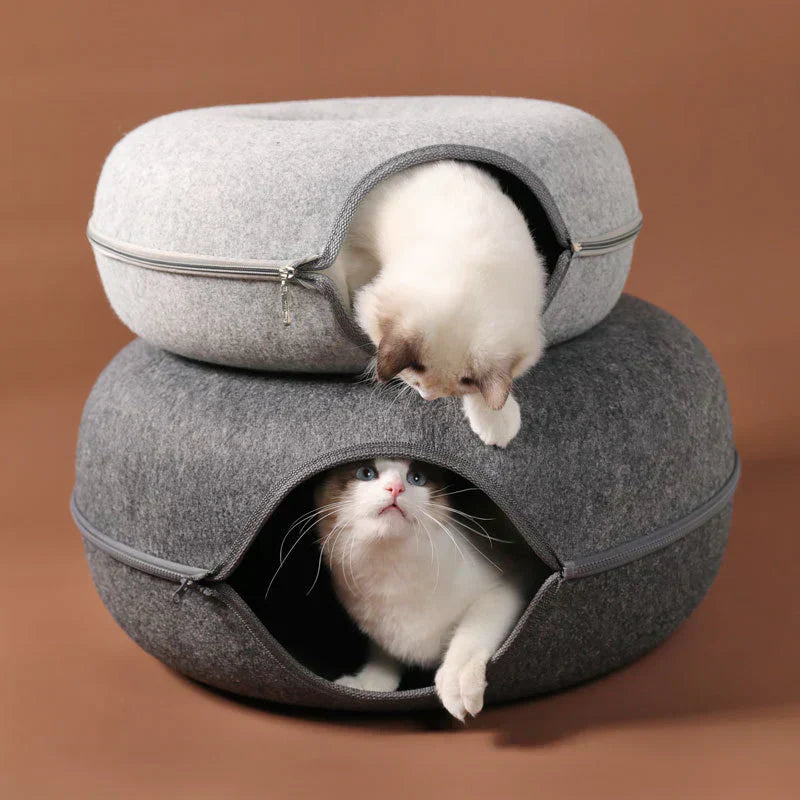 Cat Tunnel Bed Cave for Cats Pet Sleeping Shelter
