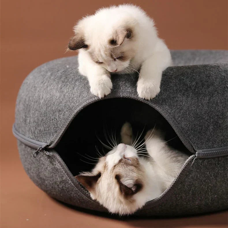 Cat Tunnel Bed Cave for Cats Pet Sleeping Shelter
