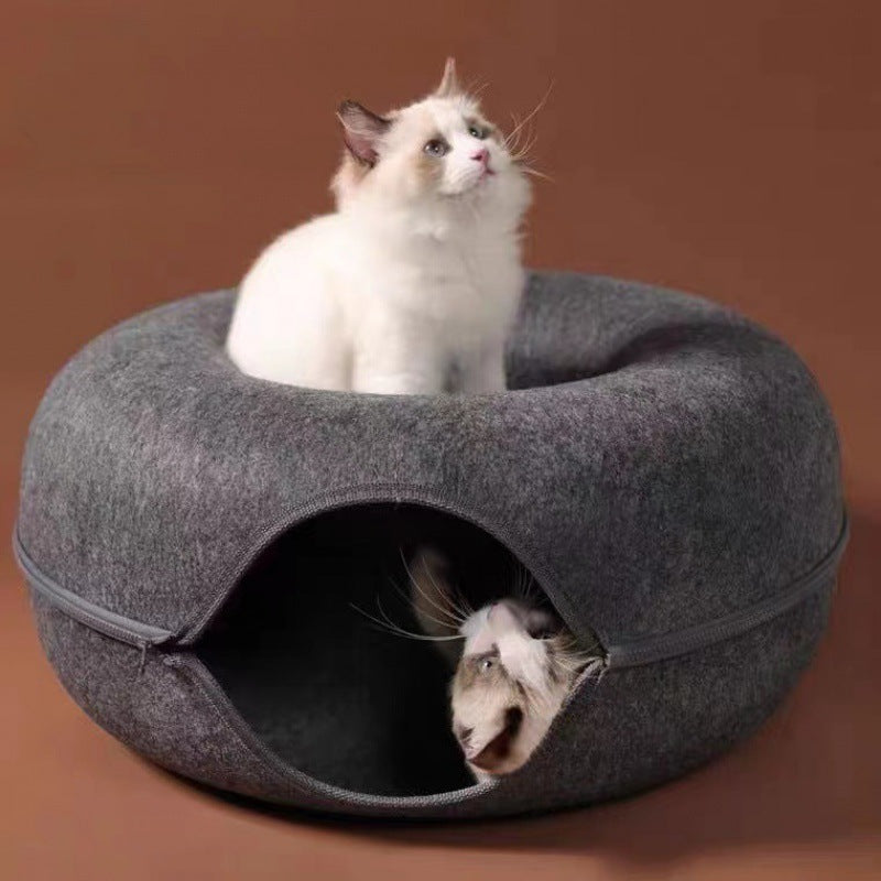 Cat Tunnel Bed Cave for Cats Pet Sleeping Shelter