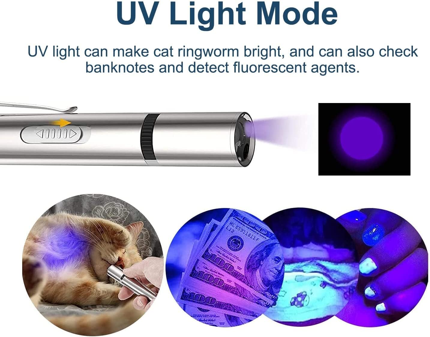 Rechargeable Laser Pointer Toy for Cats and Dogs