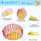 Cat Spring Ball Toy Set for Kittens and Cats Interactive Pet Toys