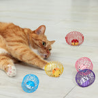 Cat Spring Ball Toy Set for Kittens and Cats Interactive Pet Toys