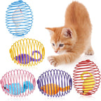 Cat Spring Ball Toy Set for Kittens and Cats Interactive Pet Toys
